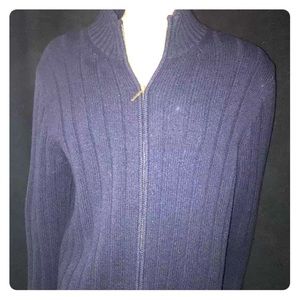 Brooks Brothers 100% Lambswool Full Zip Sweater L